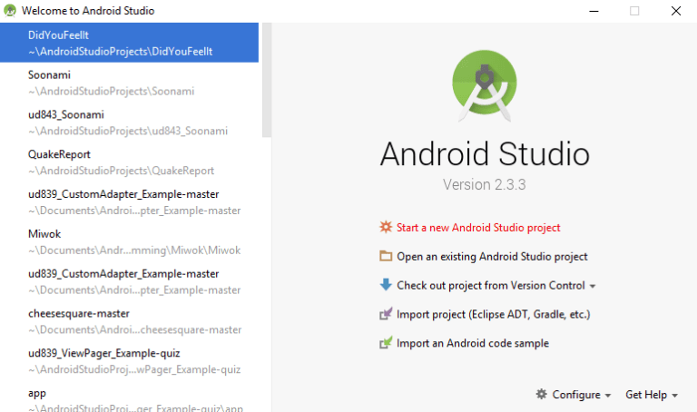 start-new-project-in-android-studio | Scienceteen