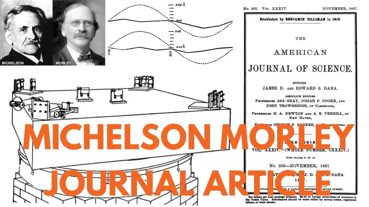 Michelson Morley Journal Article On the relative motion of the earth and luminferous ether